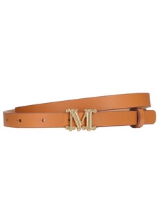Max Mara 1.5cm Graziata Leather Belt