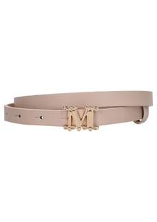 Max Mara 1.5cm Logo Soft Leather Belt