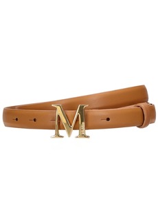 Max Mara 20mm Classic Leather Belt