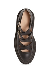 Max Mara 30mm Rockballet Leather Strappy Shoes