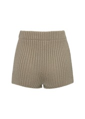 Max Mara Acceso1234 Cotton Rib Knit Shorts