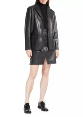 Max Mara Aere Faux-Leather Miniskirt