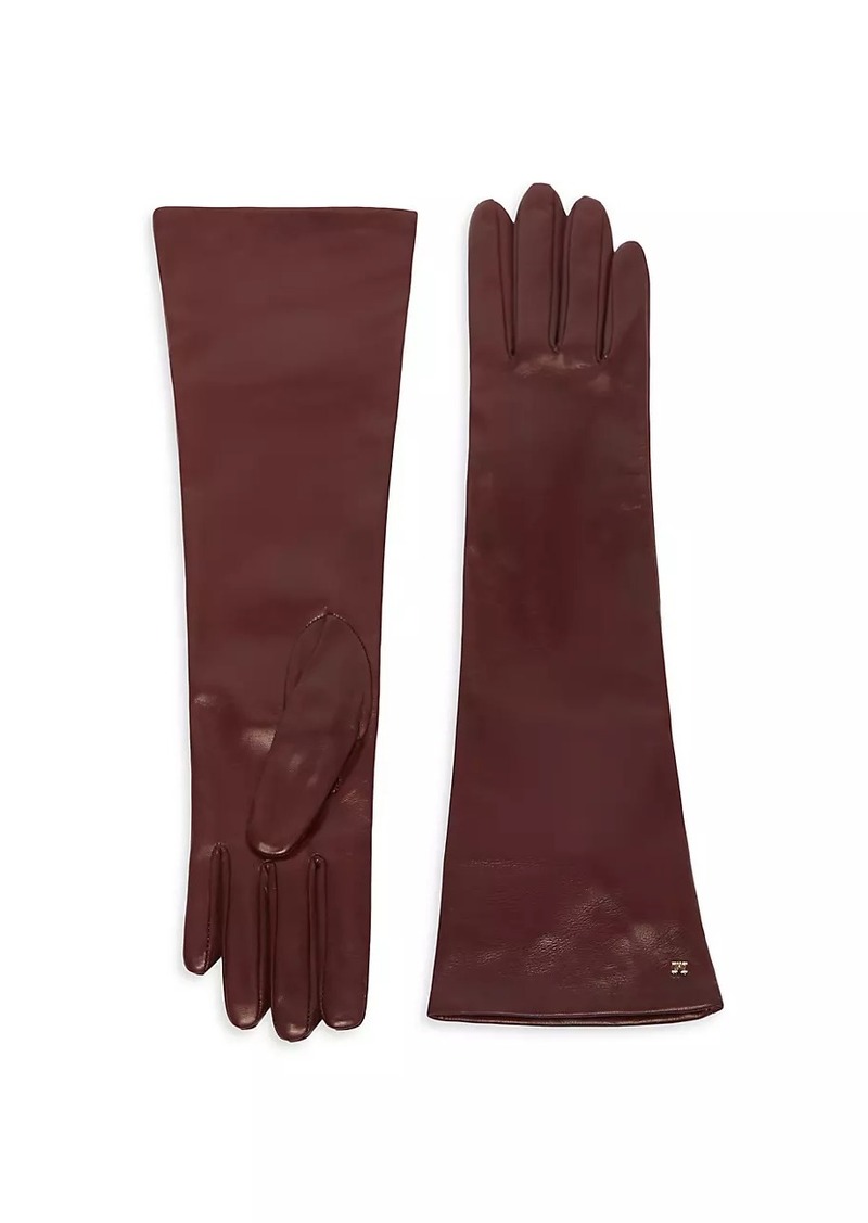 Max Mara Afidee Leather Elbow Gloves