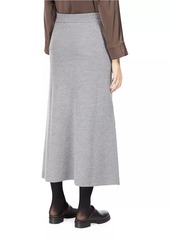 Max Mara Agile Wool Knit Midi-Skirt