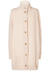 Max Mara Alcazar Wool Blend High Neck Cardigan