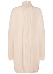 Max Mara Alcazar Wool Blend High Neck Cardigan