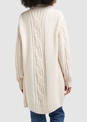 Max Mara Alcazar Wool Blend High Neck Cardigan