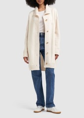 Max Mara Alcazar Wool Blend High Neck Cardigan