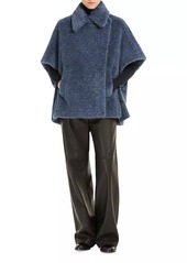 Max Mara Alpaca-Blend Cap-Sleeve Cape