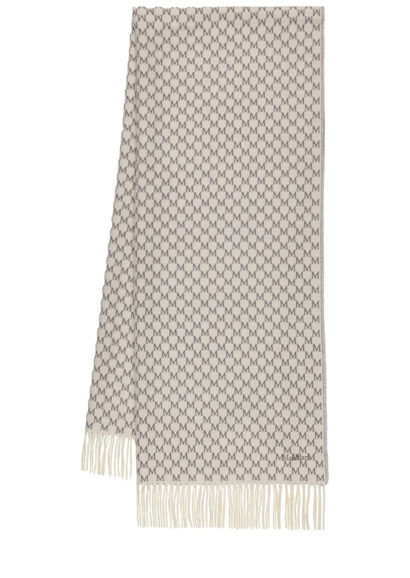 Max Mara Arsenio Monogram Wool Scarf