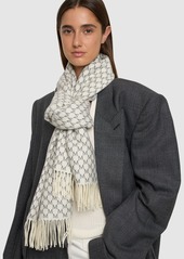 Max Mara Arsenio Monogram Wool Scarf