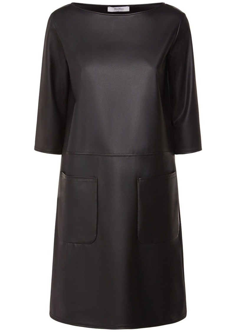 Max Mara Baiocco Faux Leather Mini Dress