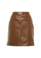 Max Mara Bairo high-rise leather miniskirt