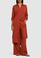 Max Mara Brina Linen Blend Jersey Straight Pants