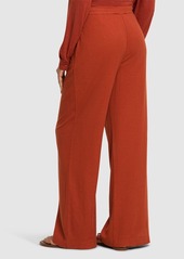 Max Mara Brina Linen Blend Jersey Straight Pants