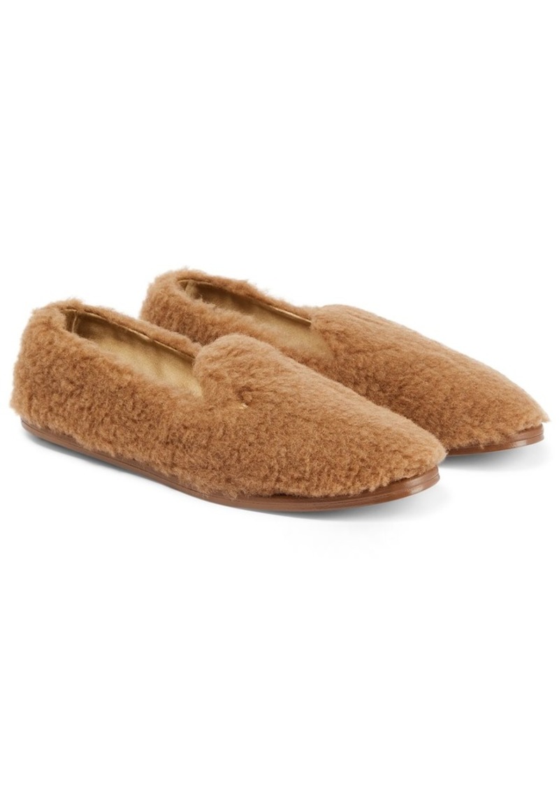 Max Mara Camel hair slippers