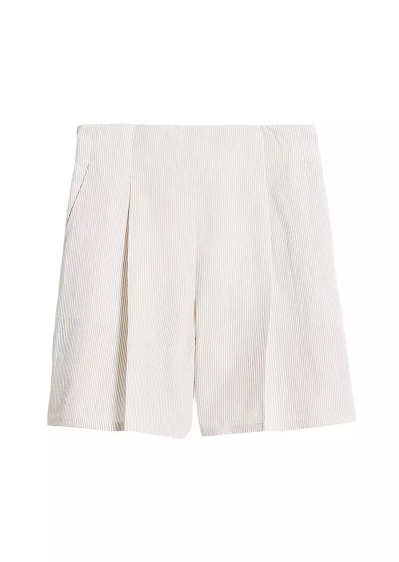 Max Mara Canale Striped Cotton Shorts