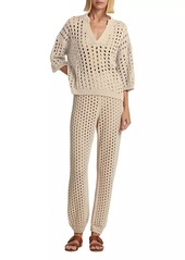 Max Mara Cecina Crochet Jogger Pants