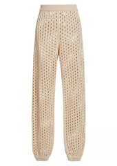 Max Mara Cecina Crochet Jogger Pants