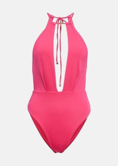 Max Mara Claris cutout halterneck swimsuit