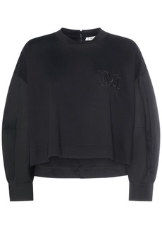 Max Mara Cotton Jersey Sweatshirt W/ Embroidery