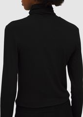 Max Mara Dede Stretch Viscose Turtleneck Top