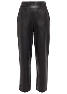 Max Mara Diomede faux leather cropped pants