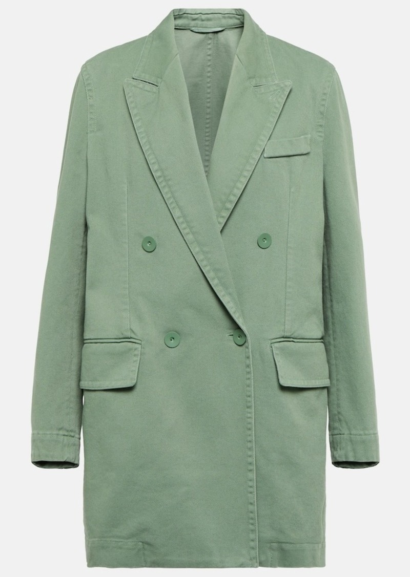 Max Mara Double-breasted cotton blazer