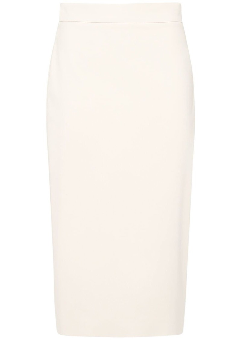 Max Mara Eden Double Cotton Canvas Midi Skirt