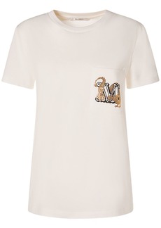 Max Mara Elmo Embroidered Cotton T-shirt