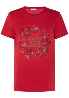 Max Mara Elmo Embroidered Cotton T-shirt