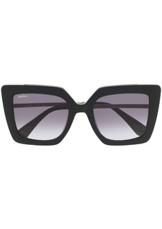 Max Mara engraved-logo square-frame sunglasses