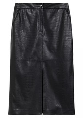 Max Mara Ethel Croc-Embossed Pencil Skirt