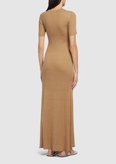 Max Mara Europa Wool & Silk Knit Maxi Dress