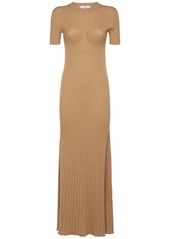 Max Mara Europa Wool & Silk Knit Maxi Dress