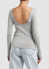 Max Mara Favella Stretch Viscose Lurex L/s Top