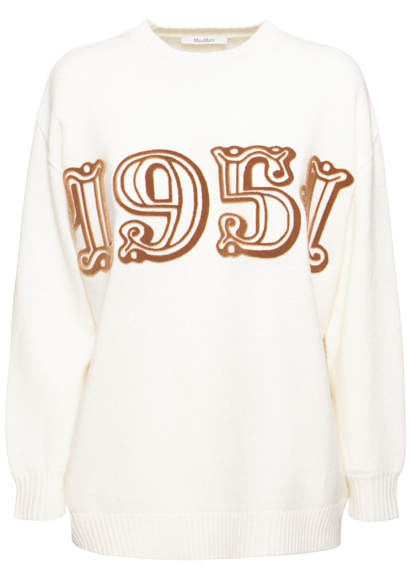 Max Mara Fido Wool & Cashmere Knit Logo Sweater