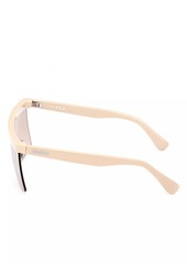 Max Mara Flat1 60MM Rectangular Sunglasses