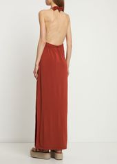 Max Mara Fluid Viscose Jersey Long Dress