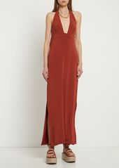 Max Mara Fluid Viscose Jersey Long Dress