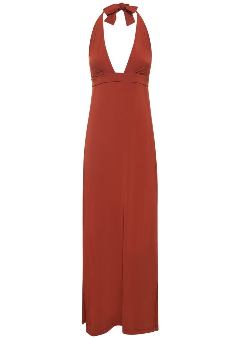 Max Mara Fluid Viscose Jersey Long Dress