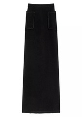 Max Mara Galosce Wool-Cashmere Maxi Skirt