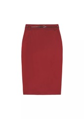 Max Mara Ginseng Belted Wool Midi-Skirt