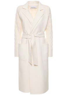 Max Mara Hello Cable Knit Wool & Cashmere Coat