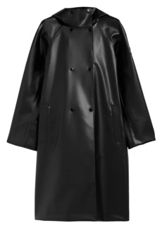 Max Mara Kuban Faux Leather Hooded Coat