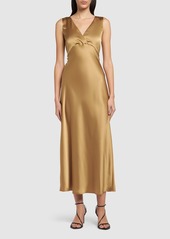 Max Mara Lazio Satin Long Dress