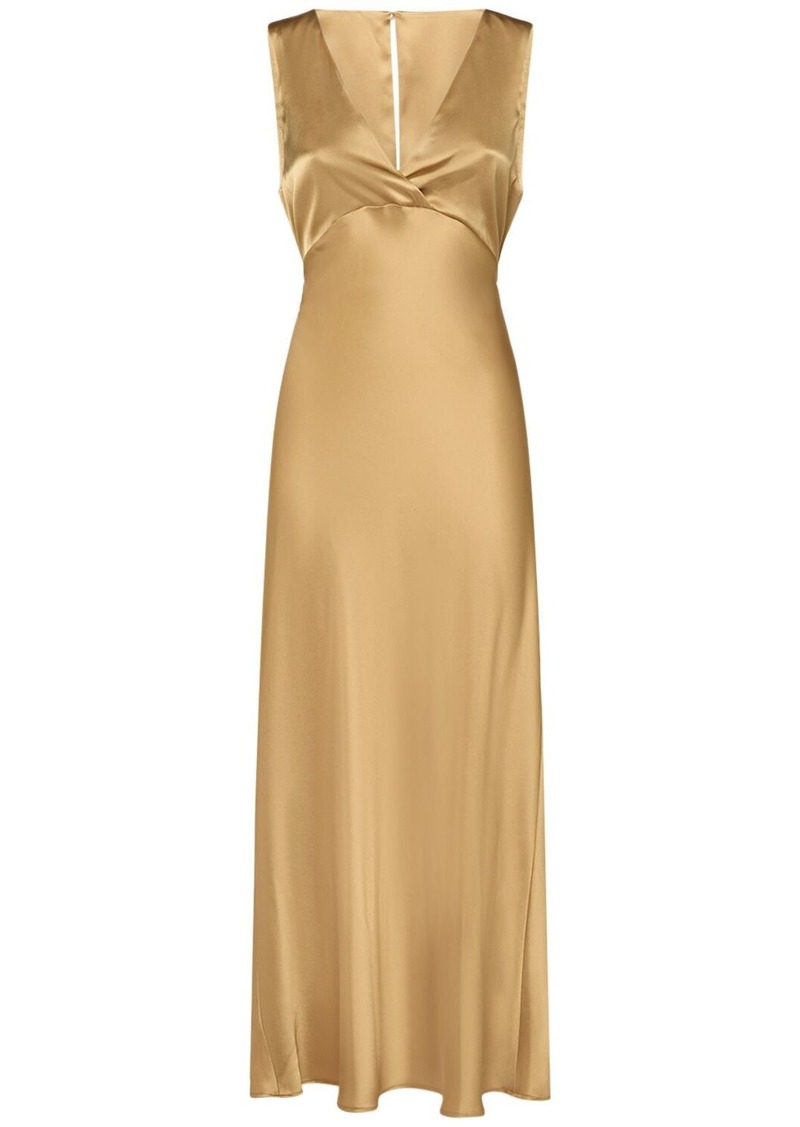 Max Mara Lazio Satin Long Dress