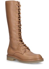 Max Mara Lvr Exclusive Leather Combat Boots