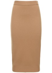 Max Mara Lvr Exclusive Wool Blend Knit Midi Skirt