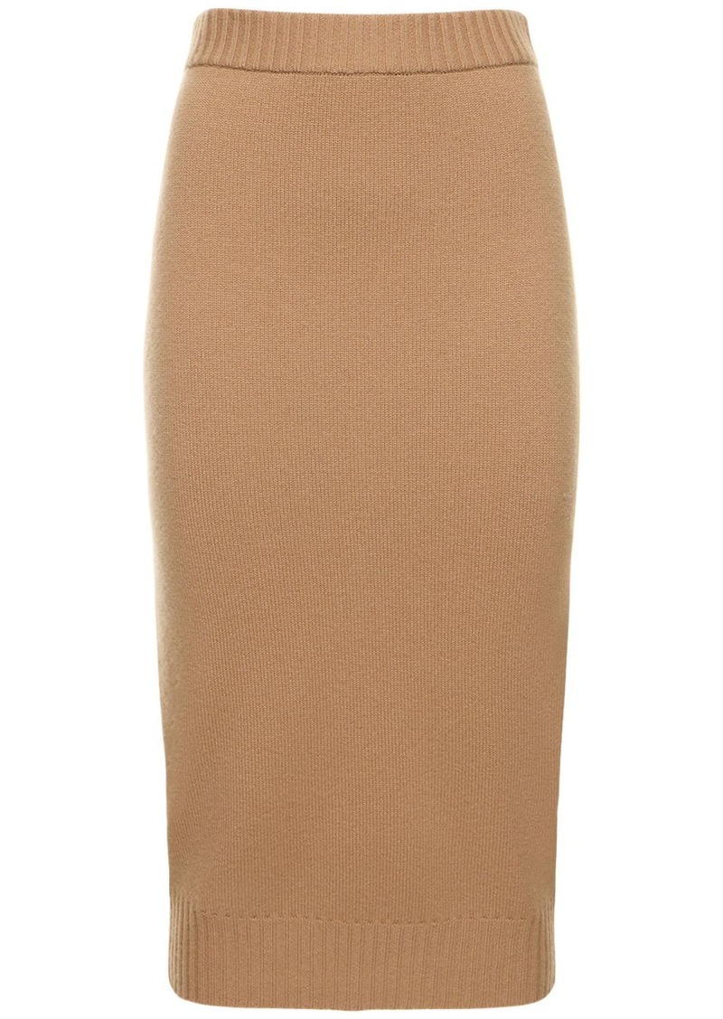 Max Mara Lvr Exclusive Wool Blend Knit Midi Skirt